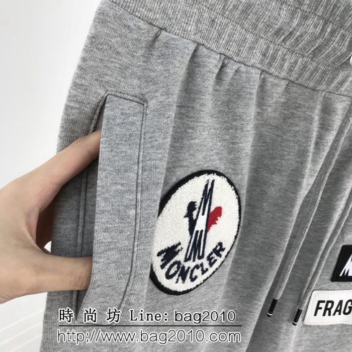 MONCLER蒙口 X Fragment 18SS蒙口藤原浩 閃電限定 Backstag螺紋棉男款衛褲 ydi1828
